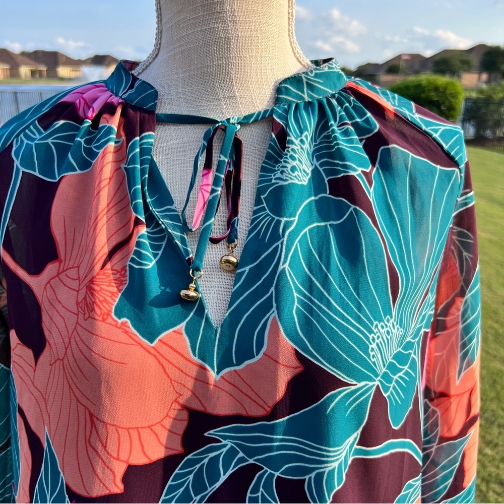 Trina Turk Rhapsodic Floral Print Women's Dress - Picture 6 of 12